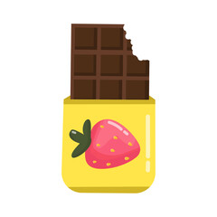 Milk chocolate bar with strawberry flavor
