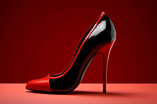 Stiletto Heels - Italy - High-heeled shoes with a thin, pointed heel, known for their elegant and dramatic look (Generative AI)