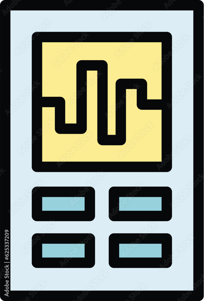 Poster milling cnc machine icon outline vector. work tool. laser factory color flat