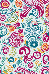 Graphic Design with Decorative Swirls