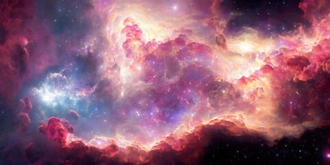 Obraz premium Abstract colorful space galaxy cloud nebula. Universe science astronomy. Supernova background wallpaper