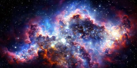 Fototapeta premium Abstract colorful space galaxy cloud nebula. Universe science astronomy. Supernova background wallpaper