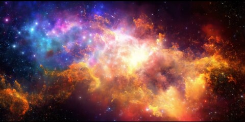 Obraz premium Abstract colorful space galaxy cloud nebula. Universe science astronomy. Supernova background wallpaper