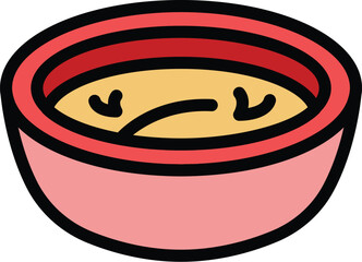 Delicious cream soup icon outline vector. Carrot bowl. Vegetable plate color flat