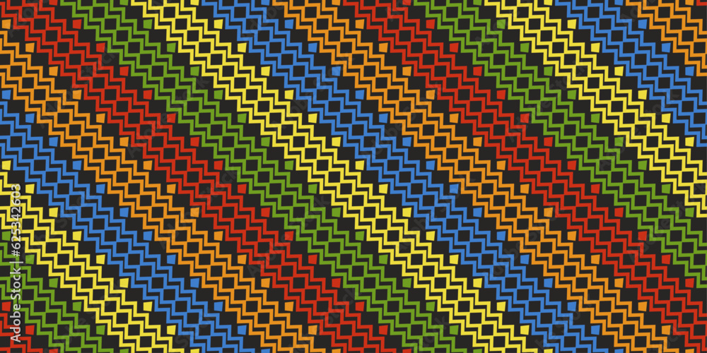 Poster Diagonal multi-colored step ladder.  For printing and applying to any surface. Seamless pattern.