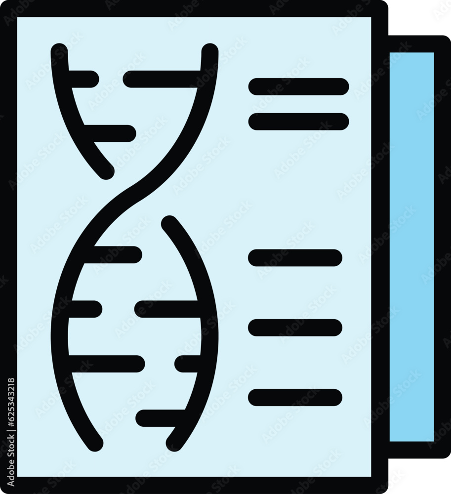 Aufkleber genetic testing icon outline vector. dna test. laboratory analysis color flat