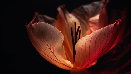 Vibrant yellow flower head symbolizes autumn beauty in nature generated by AI