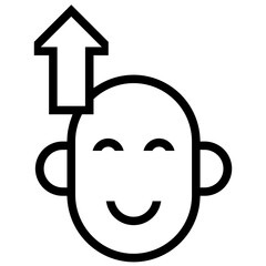 motivation icon. A single symbol with an outline style