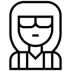 nerd icon. A single symbol with an outline style