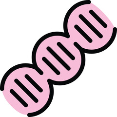 Dna chain icon outline vector. Genetic structure. Healthy human color flat