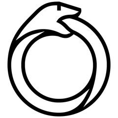 ouroboros icon. A single symbol with an outline style