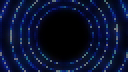  modern half circle animation with striped neon beams in stylized small dots pattern. Modern digital pixel look. - Powered by Adobe