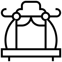 palanquin icon. A single symbol with an outline style