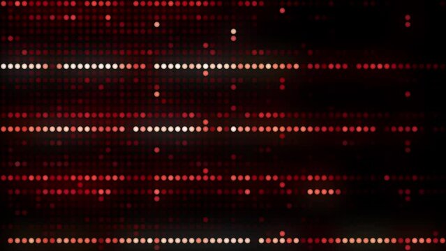 moving red dots in black background. Small circles flickering in black background with red pattern stylized modern digital backdrop.