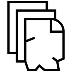 paper icon. A single symbol with an outline style