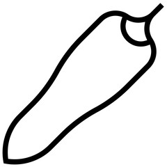 pepper icon. A single symbol with an outline style
