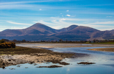 View of Slieve Donard and the Mourne Mountains taken from Dundrum Bay