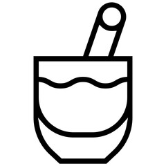 ponche de crema icon. A single symbol with an outline style