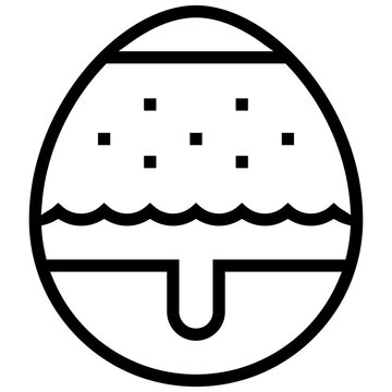 polish pisanka icon. A single symbol with an outline style