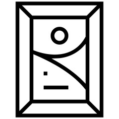 poster icon. A single symbol with an outline style