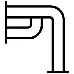 rail icon. A single symbol with an outline style
