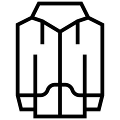 Fototapeta na wymiar raincoat icon. A single symbol with an outline style