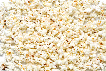 Texture of tasty popcorn, closeup