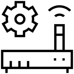 router icon. A single symbol with an outline style