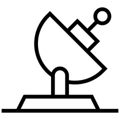 satellite icon. A single symbol with an outline style