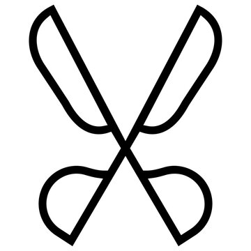 recommend clip art: scissors icon. A single symbol with an outline style