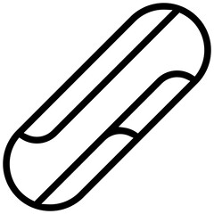 skateboard icon. A single symbol with an outline style