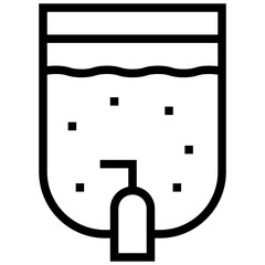 slush drink icon. A single symbol with an outline style