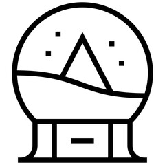 snowball icon. A single symbol with an outline style