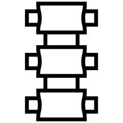 spine icon. A single symbol with an outline style