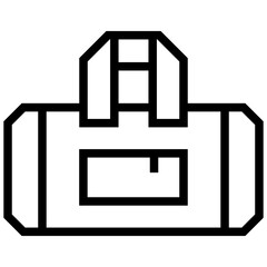 sport bag icon. A single symbol with an outline style