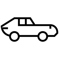 sport car icon. A single symbol with an outline style