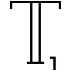 subscript icon. A single symbol with an outline style