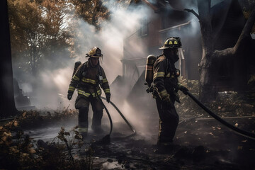 firefighters in action - generative ai