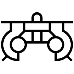 trial frame icon. A single symbol with an outline style