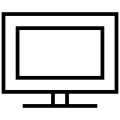 tv icon. A single symbol with an outline style