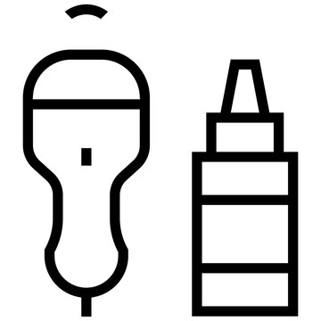 ultrasound icon. A single symbol with an outline style