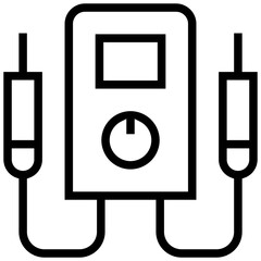 voltmeter icon. A single symbol with an outline style