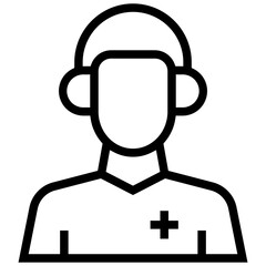 volunteer icon. A single symbol with an outline style