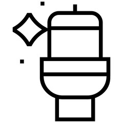 wc icon. A single symbol with an outline style