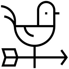 weather vane icon. A single symbol with an outline style
