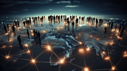 Global business concept. Network of business. Diversity