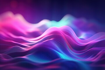 Naklejka premium abstract futuristic background with pink blue glowing neon moving high speed wave lines and bokeh lights. Data transfer concept Fantastic wallpaper