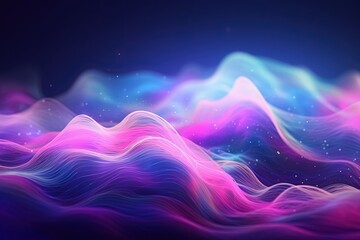 abstract futuristic background with pink blue glowing neon moving high speed wave lines and bokeh lights. Data transfer concept Fantastic wallpaper