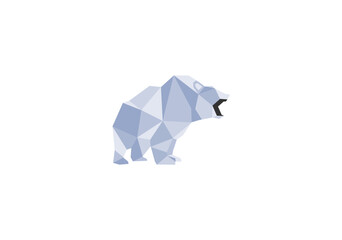 geometri polar bear logo