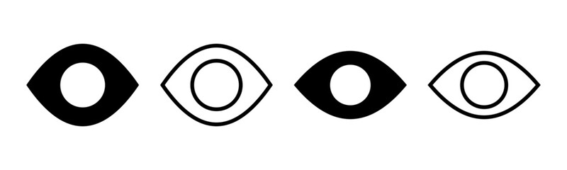 Eye icon set illustration. Eye sign and symbol. Look and Vision icon.